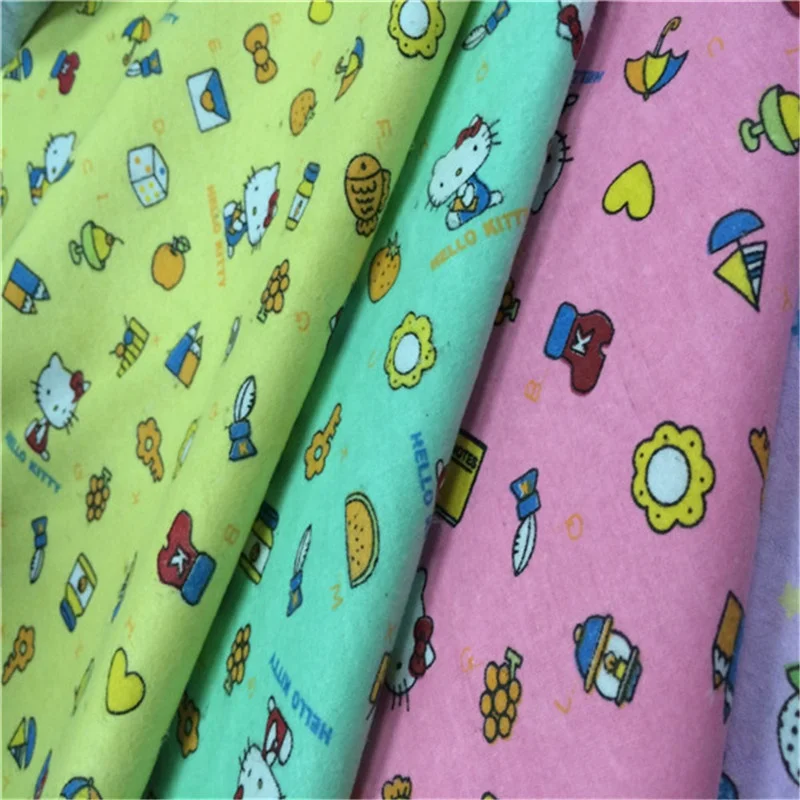 polycotton pigment printing flannel fabric on sale