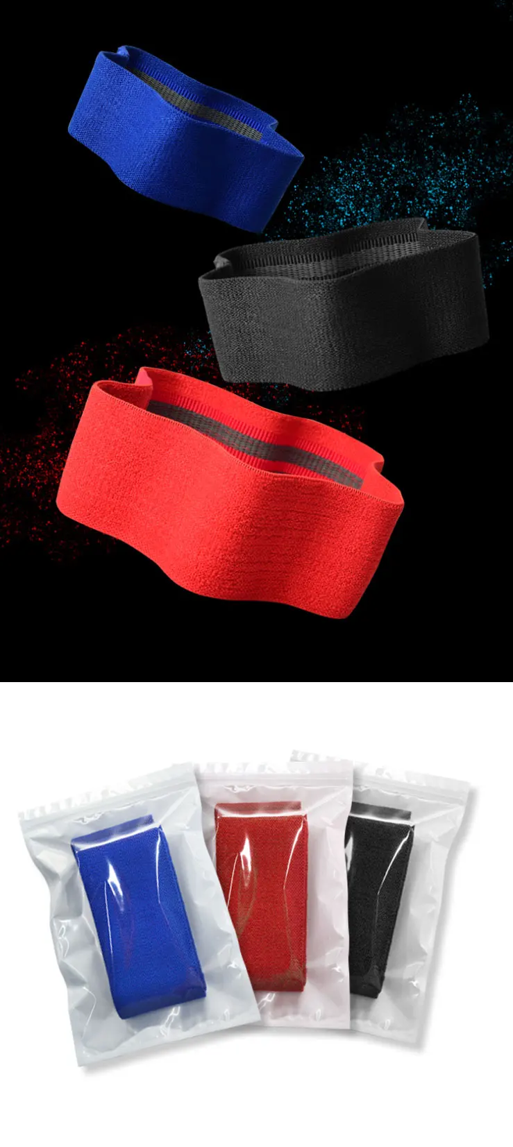 High quality fitness tension fabric mini bands with logo