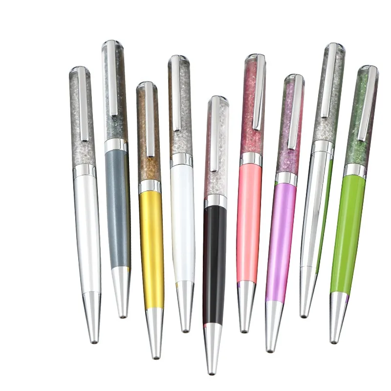 Personalized Logo Cheap Custom Crystal Ball Pen Promotional Glittering
