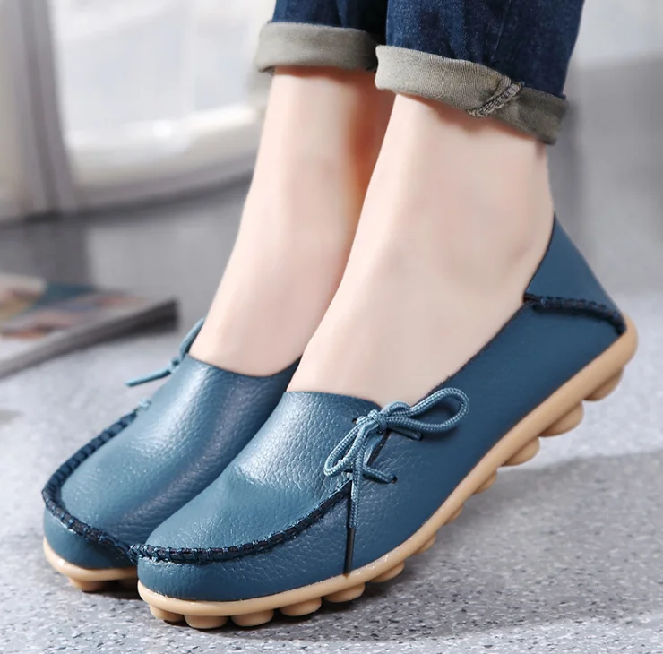 
Flat genuine leather pregnant women shoes 2019 