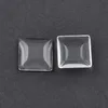Multiple shape clear cabochons 1 inch square shape one flat glass cabochons for metal base