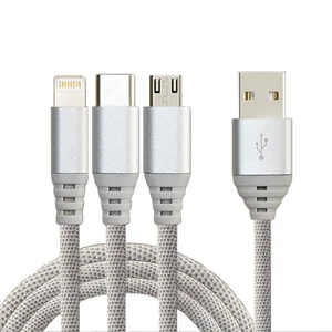 CABLETIME 3 1 Nylon USB Data Cable Mobile Phones