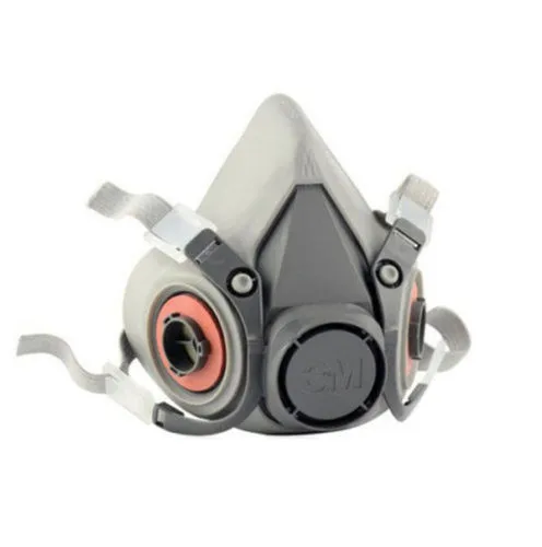 Full Face Rubber Particulate Respirator With Double Filters Gas Mask ...