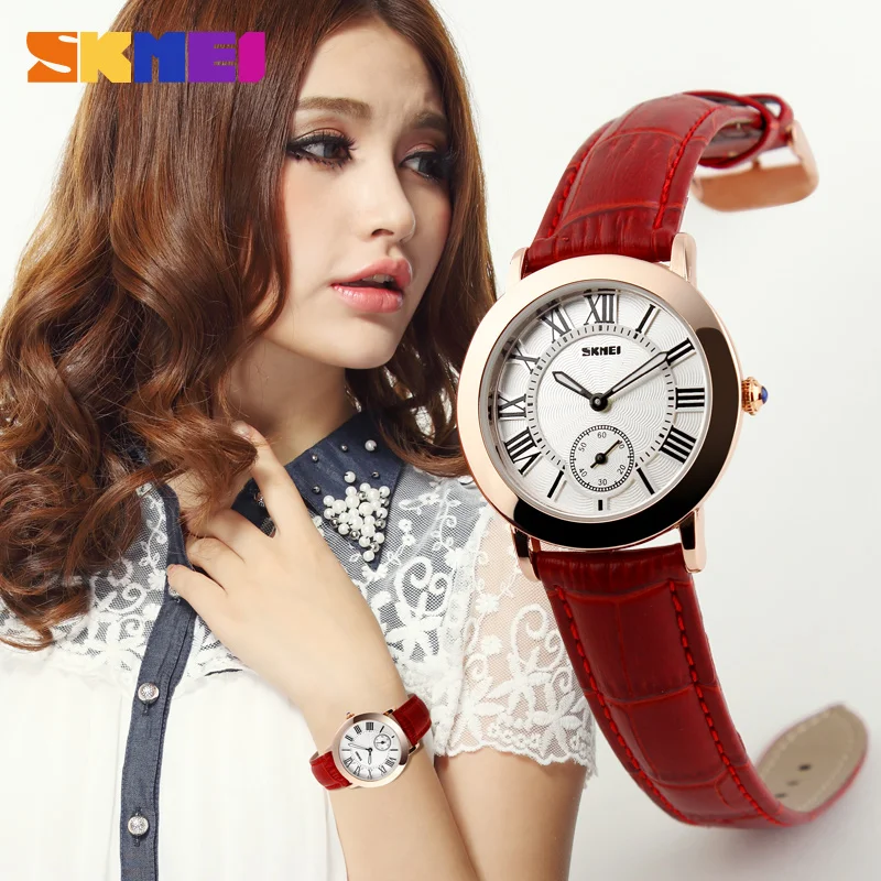 

SKMEI fashion lady stainless steel back japan movt quartz watch