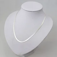 

Fashion silver necklace jewelry for Women and Man 4mm Width snake Chain Necklace Retro antique choker necklaces