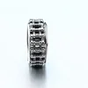Bomei Wholesale Fashion Jewelry Ring 316L Stainless Steel 8MM Vintage Silver Punk Style Biker Cuban Link Ring For Men