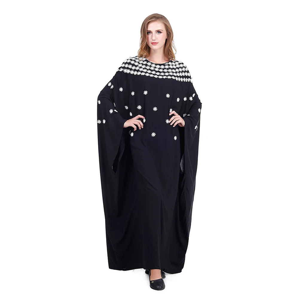 

Zakiyyah zk003 Fashion Muslim Western Style Abaya Butterfly Style Flower Patterns Moroccan Kaftan Dress Party Wearing 2019, Picture