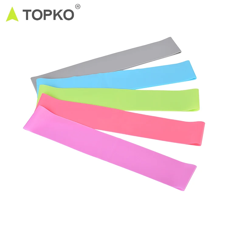 

TOPKO hot selling exercise bands home bodybuilding fitness hip circle bands latex resistance bands set, Customized