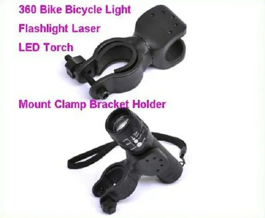 High quality Bicycle Bike Cycling LED Flashlight Torch Mount Clamp Clip Holder Grip Bracket