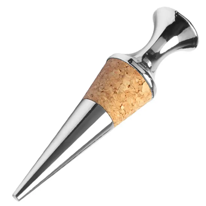 

Custom stainless steel wine bottle stopper metal cork stopper, Silver, rose gold