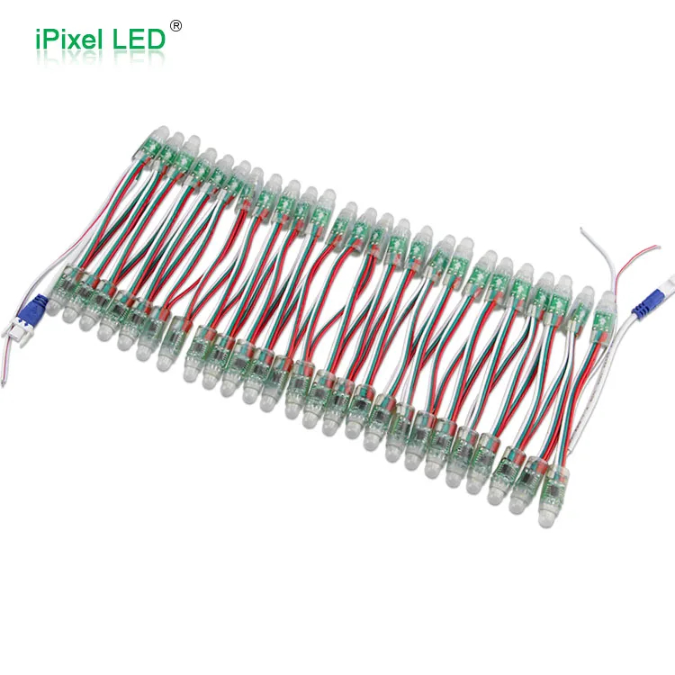 
DC5V 50 pcs/string WS2801/WS2811/UCS1903 f8 rgb led pixel light with 12mm led christmas string lights 