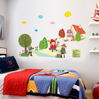 Children Bedroom Cartoon Stickers Decor Buy Stickers Decor Princess Wall Stickers Kids Bedroom Wall Stickers Product On Alibaba Com