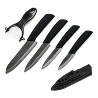 

FINDKING beautiful Pattern black blade black handle 3" 4" 5" 6" inch Peeler covers ceramic knife set kitchen knife set