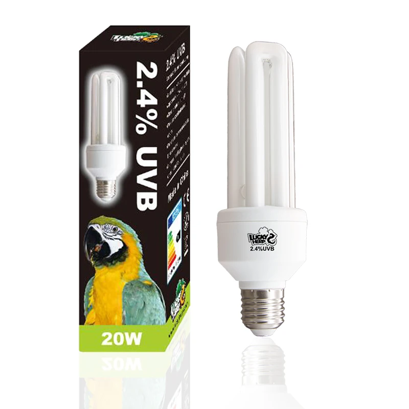 Bird Uvb 2.0 Compact Lamp Good For Captive Parrot Fixed To Bird Cage