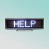 CE variable P6mm 7X35pixel white indoor led desk message sign,multi-language