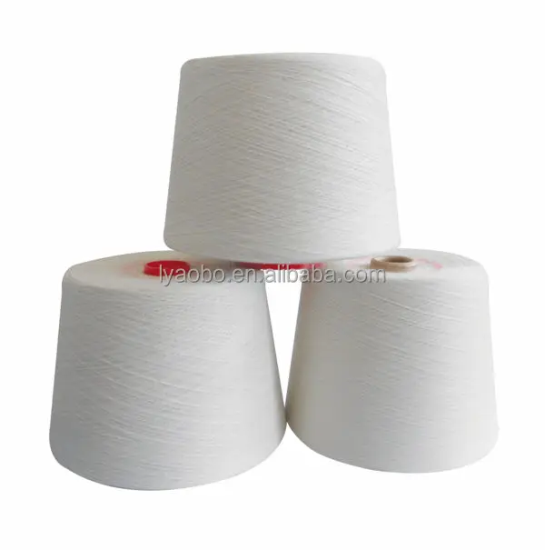Hilo Hilado De Poliéster Blanco Crudo De 20s/hilo 100 De Poliéster