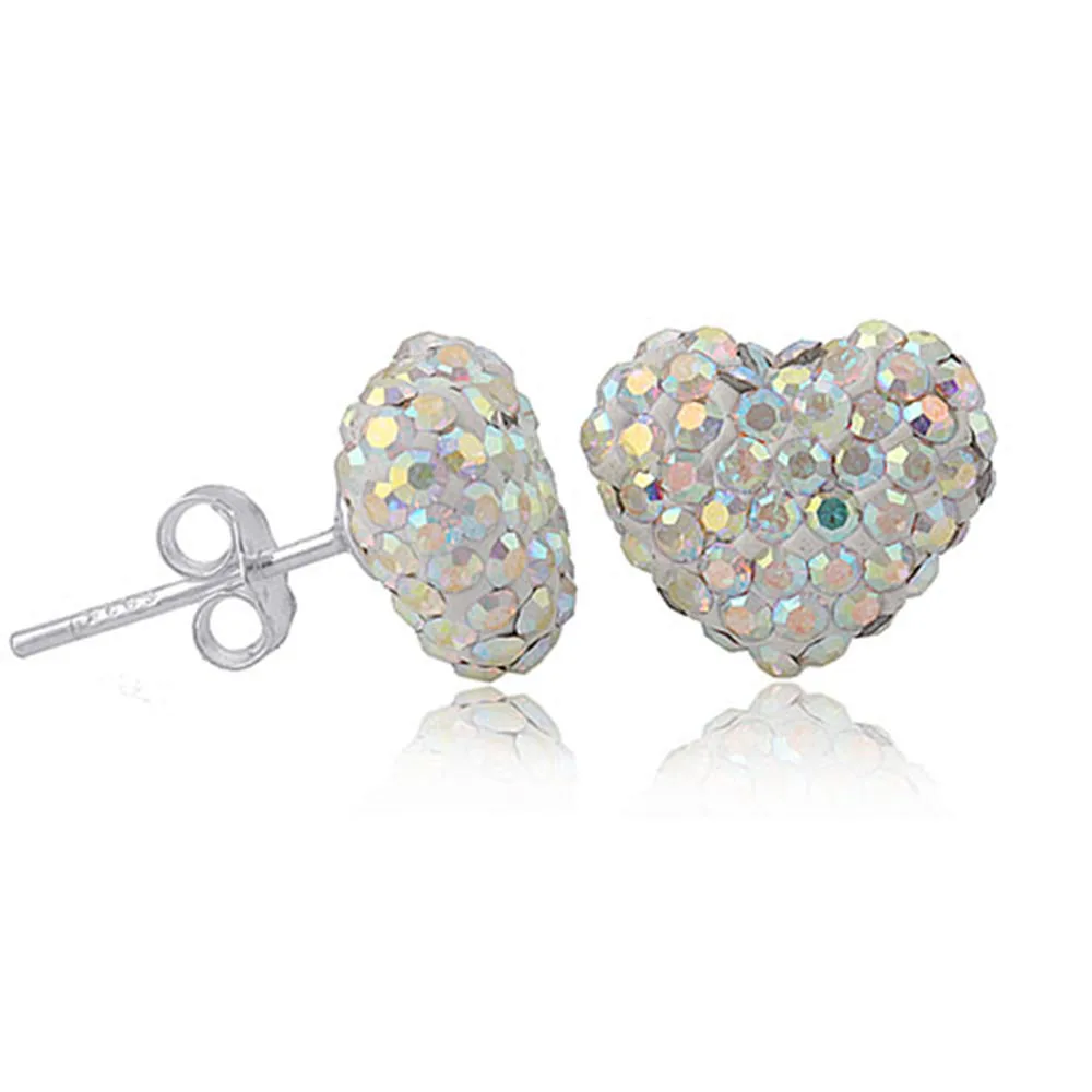 

2016 Best Hot Earrings 925 Sterling Silver Heart Shape Stud Earrings