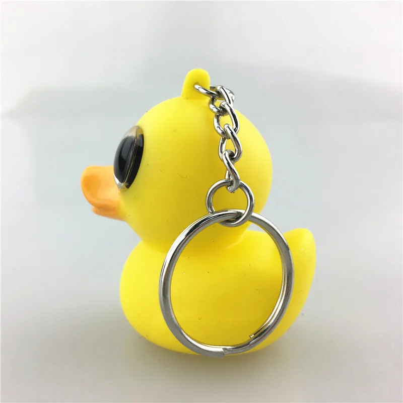 Cartoon Glitter Eyes Duck Pvc Keychains,Cute Popper Eyes Duck Plastic ...