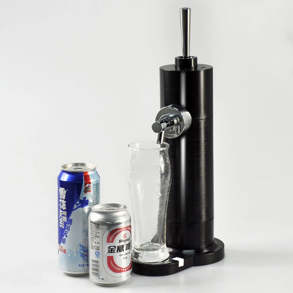 

bartender tool Beer Pump Dispenser Draft Beer Foam Head Machine, Black and silver