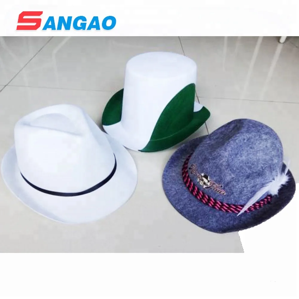 

Customized woman fedora party caps for festival cheap wholesale, White/black/red