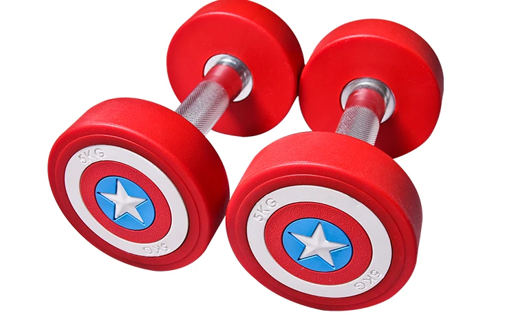 Wholesale Commercial Captain America PU Dumbbell