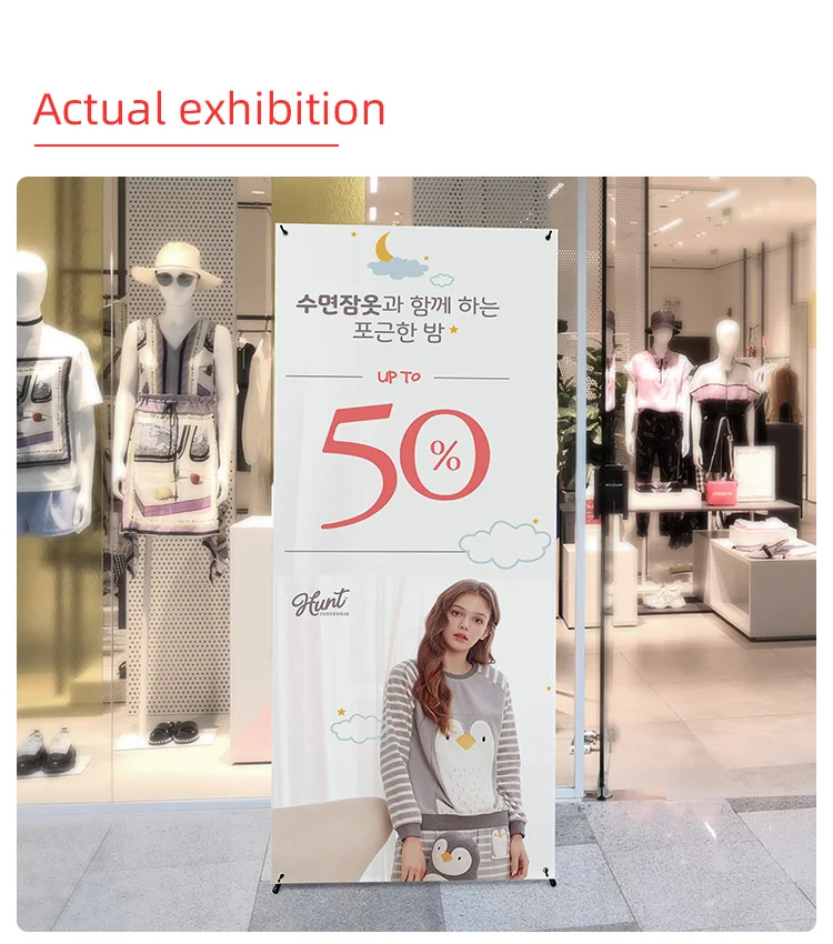 Hot sale aluminum roll up korean-style x banner stand