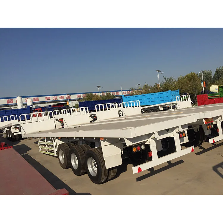Max Payload 40 Feet Flatbed Truck Platform Semi Transport High Bed