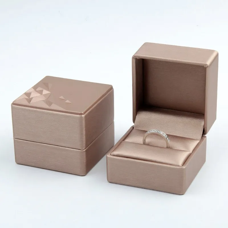 Embossing Rigid Square Folding Ring Gift Storage Box Expensive Luxury ...