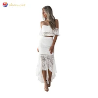 

Good quality french lace wedding dress lace evening dress white for bride apparel