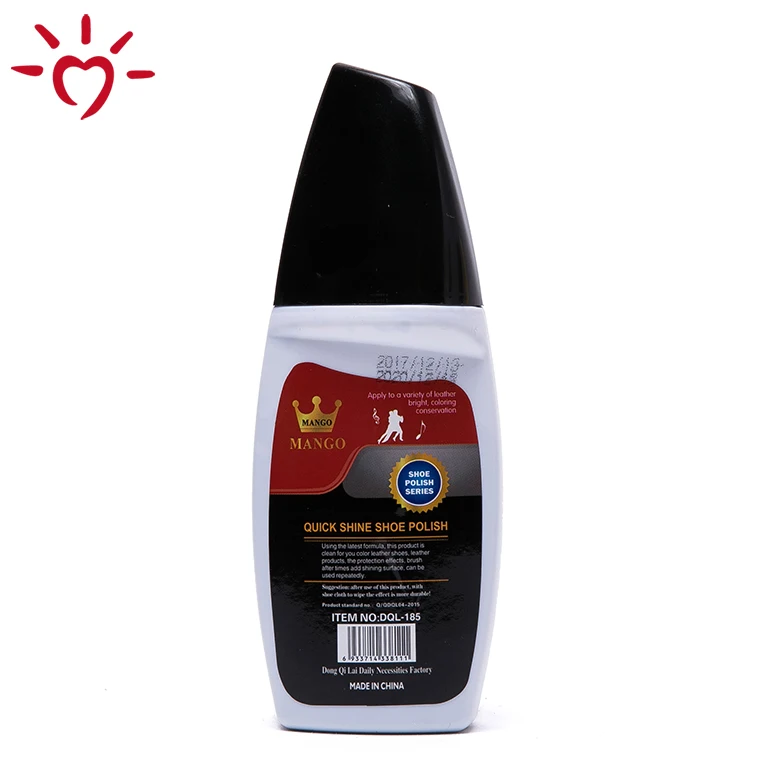 China manufacturer bottle plastic black cleaner color shoe polish