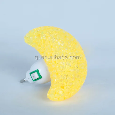 GL-A11 moon shape EVA mini switch LED nightlight CE ROHS approved HOT SALE promotional gift items