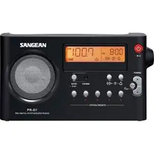 Sangean America, Inc - Sangean Pr-D7 Desktop Clock Radio - Fm, Fm, Am, Am - Battery Rechargeable - Manual Snooze "Product Category: Radios/Clock Radios"