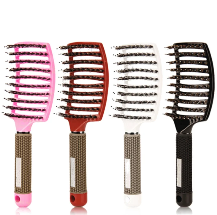 

Y80 Hair Comb Scalp Massage Comb Hair Brush Bristle Nylon Women Curly Hair Brush for Hairdressing Styling Tool, 4 different colors