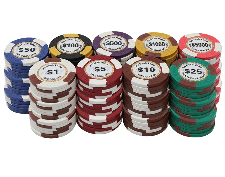 Get 1 Free 25 Light Blue $50 Las Vegas 14g Clay Poker Chips New Buy 2 