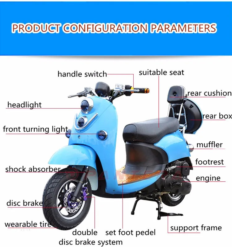 Chinese Motorcycles Mini Gasoline Motorcycle 49cc Scooter 50cc 125cc  (6).jpg