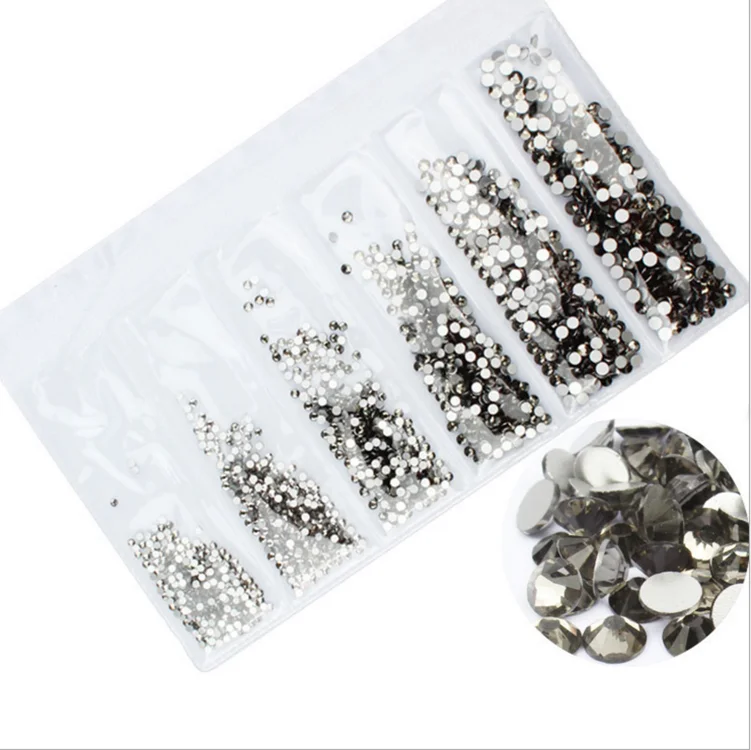 

Colorful flat-bottom diamond glass rhinestone nail decoration sequins