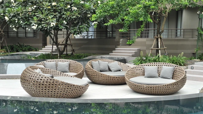 Hot Sale Outdoor Patio Furniture Big Round Bed Outdoor Furniture