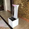white painted stainless steel indoor and outdoor garden waterfall fountain water feature