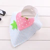 Amazon best seller reusable soft Cute Cotton Bandana Bibs Infant Baby Kids Feeding Saliva Towel Leaf Animal Triangle