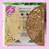 fold ivory beading and sequined lace pocket wedding invitation cards customized lace & handmade & luxury & fancy prefect cards