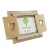 Wooden heart shutters freestanding photo picture frame