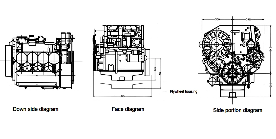 New Electric Start Germany Automobile Parts 4 Cylinder Diesel Engine