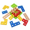 Wholesale cheap price Eco-friendly toy safe kids wooden toy Geometric shape blocks