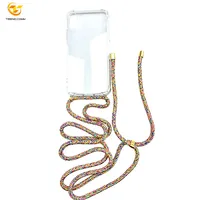 

For iPhone Xs Max Neck Strap Smartphone Cover Handmade Necklace Chain Phone Case