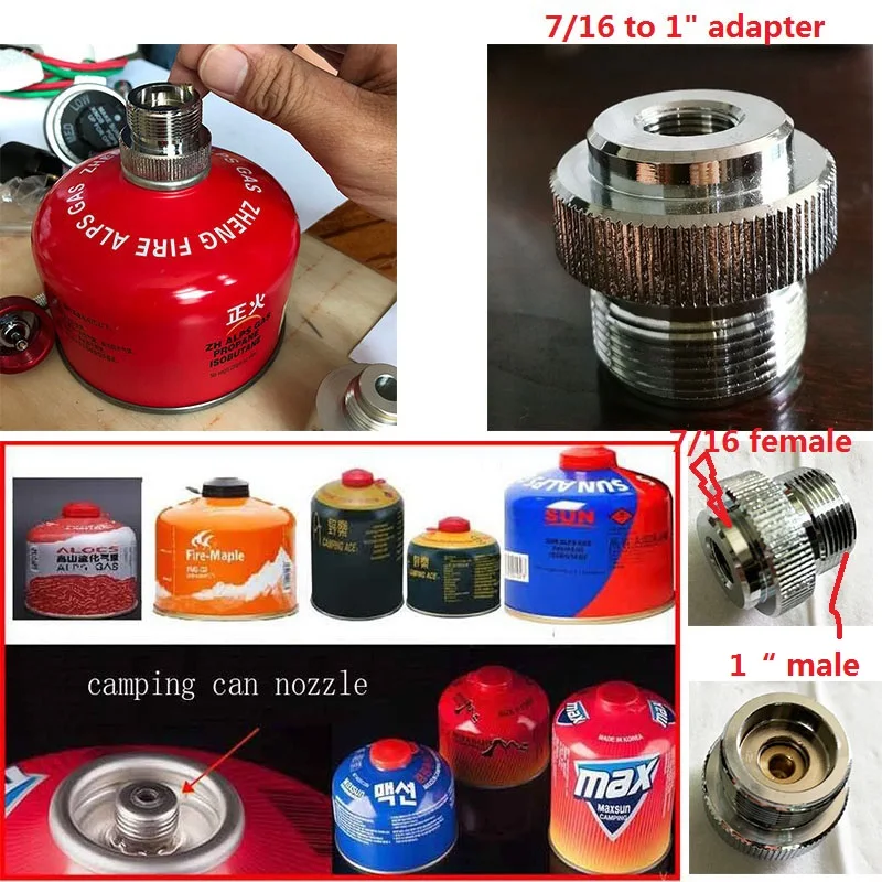 New Lpg Multi Gas Adapter Butane Convert Canister For Nozzle Bottle