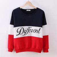 

The letter printing wholesale Oversized hoodie 2018 Color matching women sweatshirt