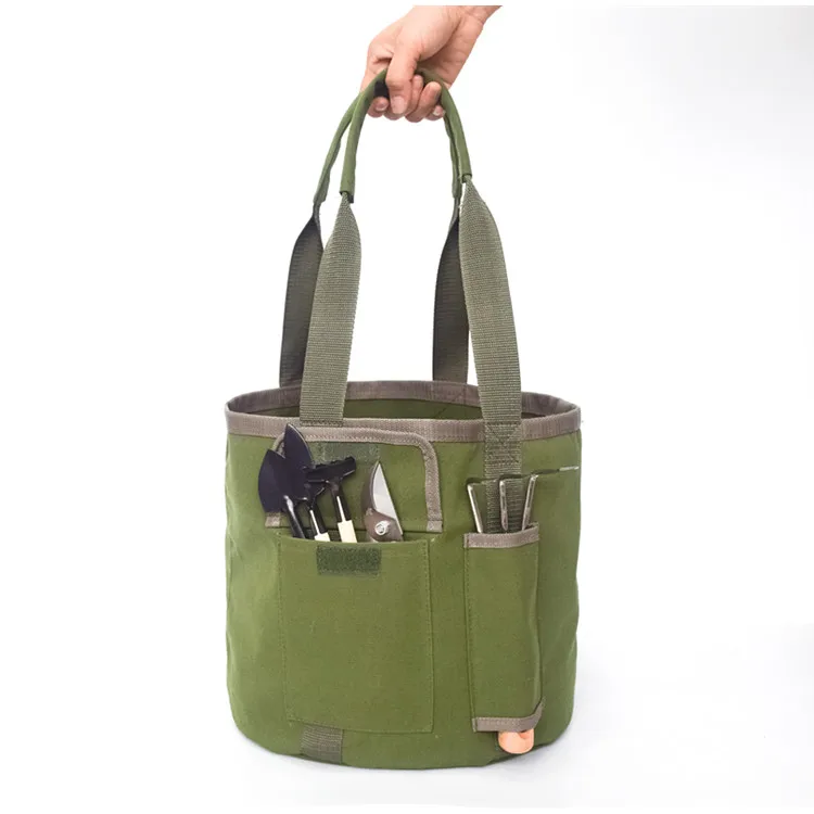 Large Capacity Waterproof Yard Waste Canvas Garden Leaf Bag For Outdoor