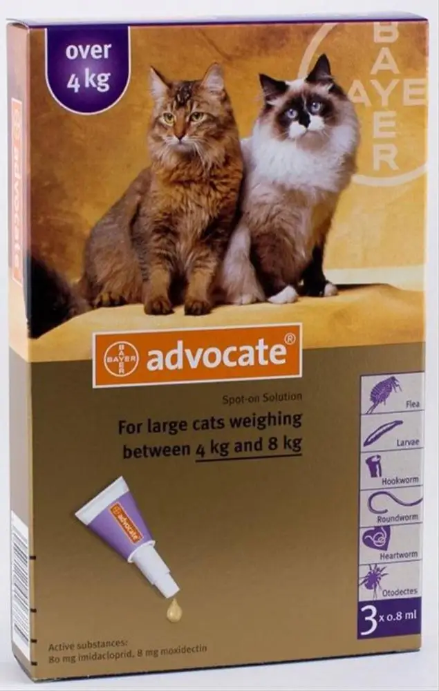 Адвокат для кошек отзывы. Advocate Bayer для кошек до 4 кг. Адвокат Байер для кошек. Bayer адвокат для кошек 4-8 кг (1 пипетка, 0,8 мл.). Капли от блох адвокат для кошек.