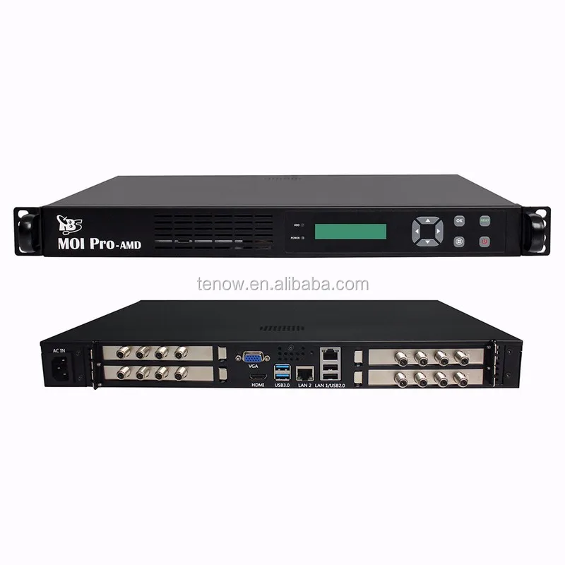Newest IPTV Streaming Server MIO Pro AMD with 4 x DVB-T2/T/C Quad TV Tuner PCIe Card for SD/HD TV
