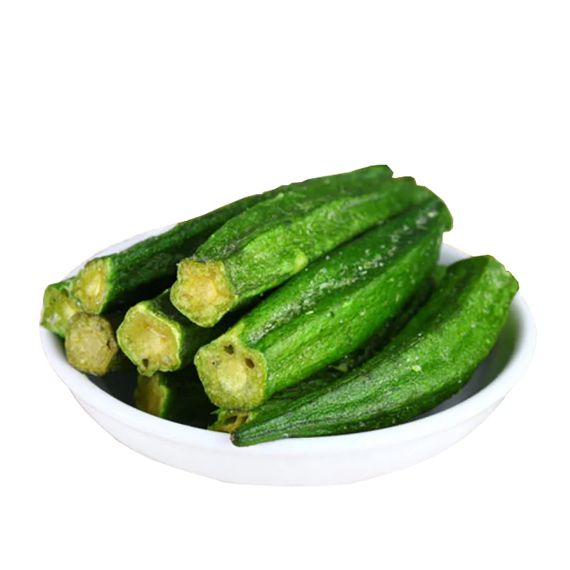 
China Factory sale 100% Natural Vegetables green dried okra 